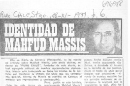 Identidad de Mahfud Massis
