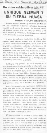 Enrique Neiman y su tierra huasa