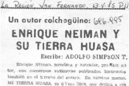Enrique Neiman y su tierra huasa