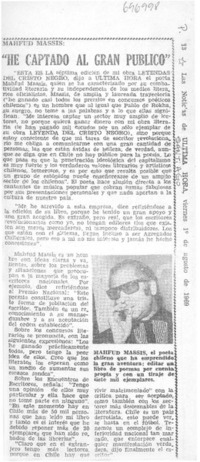 "He captado al gran público".