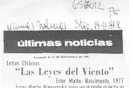 Las leyes del viento