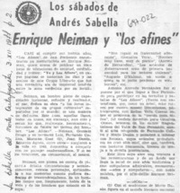 Enrique Neiman y "los afines"