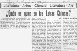 ¿Quién es quién en las letras chilenas?