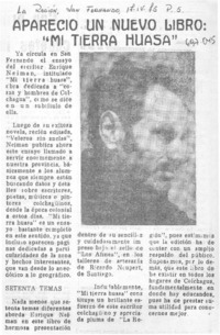 Apareció un nuevo libro: "Mi tierra huasa".