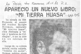 Apareció un nuevo libro: "Mi tierra huasa".