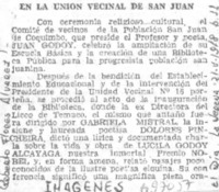 En la unión vecinal de San Juan