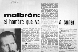 Malbrán: el hombre que va a sonar.