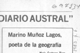 Marino Muñoz Lagos, poeta de la geografía