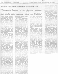 Queremos honrar a las figuras señeras que cada año marcan hitos en Chillán.