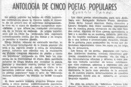 Antología de cinco poetas populares