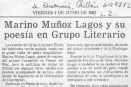 Marino Muñoz Lagos y su poesía en Grupo Literario.