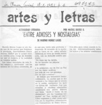 Entre adioses y nostalgias"