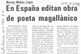 En España editan obra de poeta magallánico.