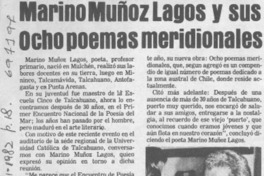 Marino Muñoz Lagos y sus ochos poemas meridionales.
