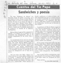 Sandwiches y poesía