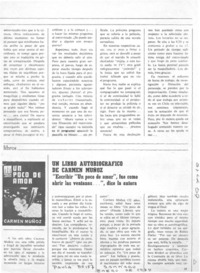 Un libro autobiográfico de Carmen Muñoz