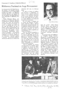 Biblioteca Nacional en auge permanente.