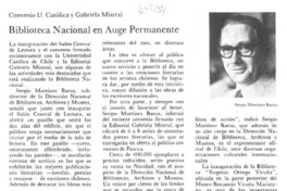 Biblioteca Nacional en auge permanente.