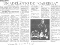 Un Adelanto de "Gabriela".