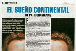 El sueño continental : [entrevista]