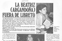 La Beatriz (Argandoña) fuera de libreto : [entrevista]