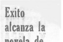 Exito alcanza la novela de Enrique Neiman.