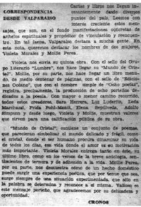 Correspondencia desde Valparaíso