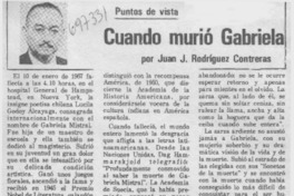Cuando murió Gabriela