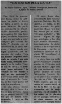 Los rostros de la lluvia".