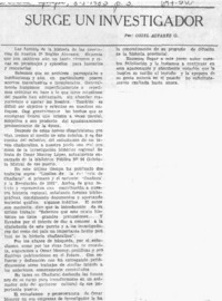 Surge un investigador