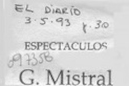 G. Mistral inédita.