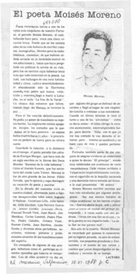 El poeta Moisés Moreno
