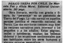 Perico trepa por Chile.