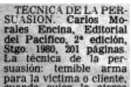 Técnica de la persuación.