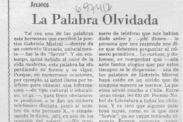 La palabra olvidada