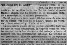 El oído en el agua"