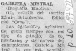 Gabriela Mistral