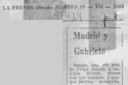 Madrid y Gabriela