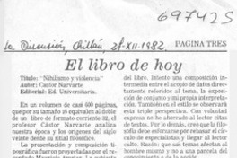 Libro de hoy. Nihilismo y violencia".