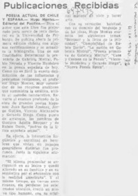 Poesía ctual de Chile y España.