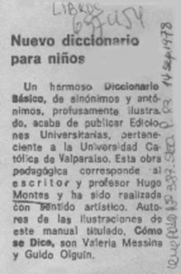 Nuevo diccionario para niños.