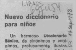 Nuevo diccionario para niños.
