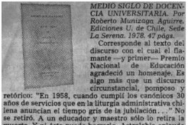 Medio siglo de docencia universitaria.