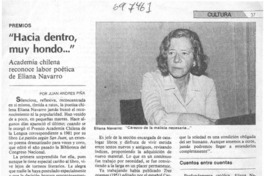 Hacia dentro, muy hondo --": [entrevista]