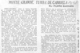 Monte grande, tumba de Gabriela