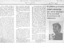 La palabra y el rostro José Naranjo