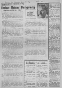 Enrique Neiman Berlagowsky: [entrevista]