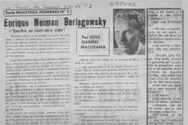 Enrique Neiman Berlagowsky: [entrevista]