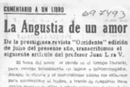 La angustia de un amor.