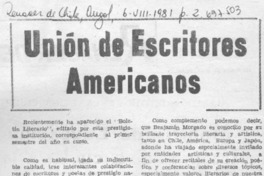 Unión de escritores americanos